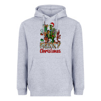 Heather Grey merry christmas cactus western Heavyweight Hoodie - BarkalooDesign