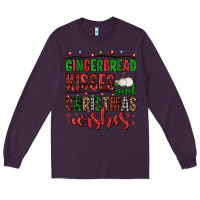 Plum gingerbread kisses and christmas wishes Long Sleeve Tee - FaDigitalArtStudio
