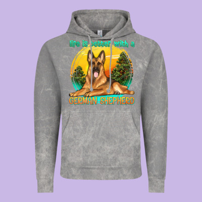 Life Is Better With A German Shepherd Vintage Hoodie Designed By Texasbilliewilder