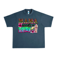 Midnight Navy mama needs a drink Urban Heavy Tee - Zillion Design Studio