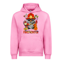 Fuchsia Pink firefighter gnome Urban Hoodie - BarkalooDesign