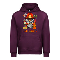 Mauve Wine firefighter gnome Urban Hoodie - BarkalooDesign
