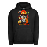 Pigment Black firefighter gnome Urban Hoodie - BarkalooDesign