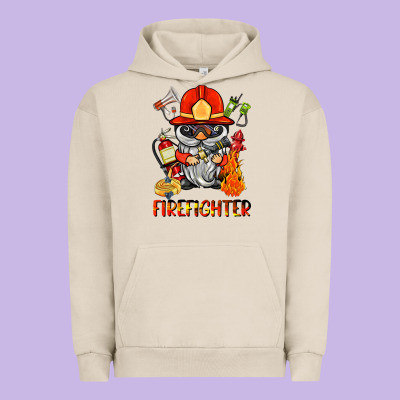 Firefighter Gnome Urban Hoodie Designed By Barkaloodesign