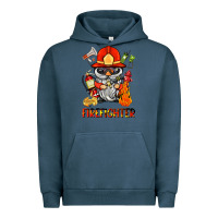 Pigment Midnight Navy firefighter gnome Urban Hoodie - BarkalooDesign