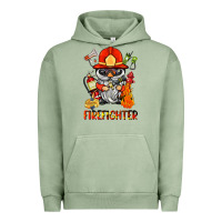 Pigment Oil Green firefighter gnome Urban Hoodie - BarkalooDesign