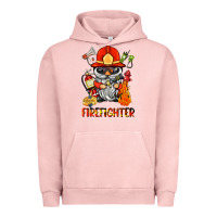 Pigment Salmon firefighter gnome Urban Hoodie - BarkalooDesign
