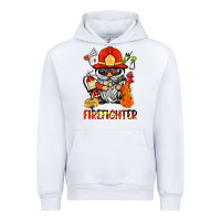 White firefighter gnome Urban Hoodie - BarkalooDesign