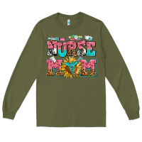 Army Green nurse mom Long Sleeve Tee - AdoDesignShop