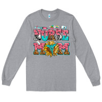 Heather Grey nurse mom Long Sleeve Tee - AdoDesignShop