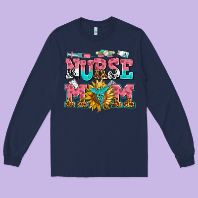 Nurse Mom Long Sleeve Tee Designed By Adodesignshop
