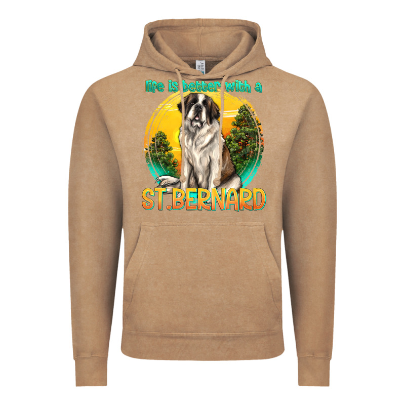 Life Is Better With A St.bernard Vintage Hoodie by texasbilliewilder | Teevron