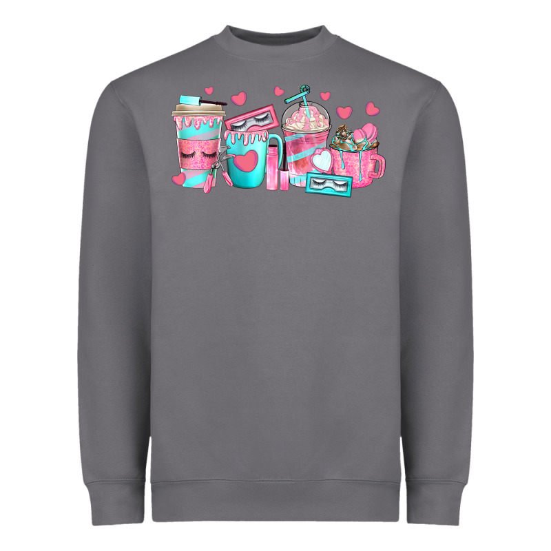 Lash Hustler Coffee Cups Heavyweight Sweatshirt by texasbilliewilder | Teevron