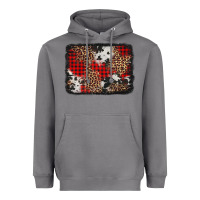 Storm distressed cowhide leopard christmas background Heavyweight Hoodie - Jasminsmagicworld