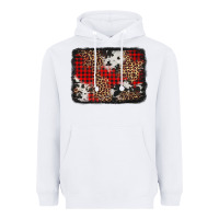 White distressed cowhide leopard christmas background Heavyweight Hoodie - Jasminsmagicworld