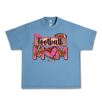 Pebble Blue football mom with leopard Urban Heavy Tee - Zillion Design Studio