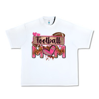 White football mom with leopard Urban Heavy Tee - Zillion Design Studio