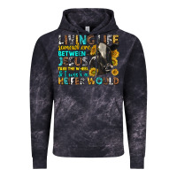 Cloud Black living life somewhere between jesus Vintage Hoodie - texasbilliewilder