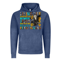 Vintage Denim living life somewhere between jesus Vintage Hoodie - texasbilliewilder