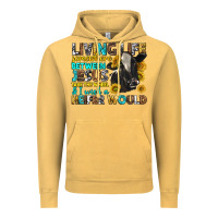 Vintage Mustard living life somewhere between jesus Vintage Hoodie - texasbilliewilder