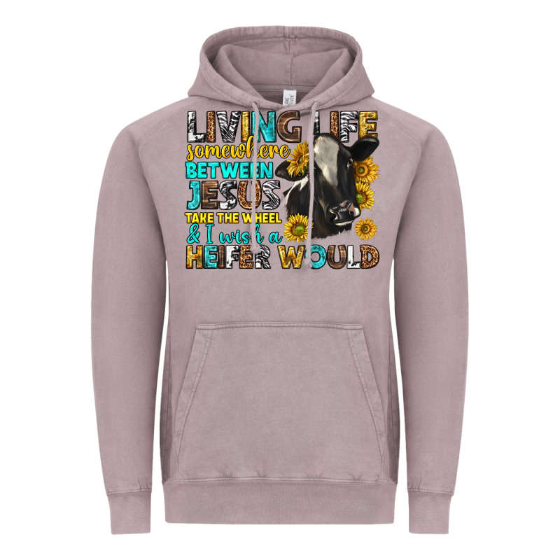 Living Life Somewhere Between Jesus Vintage Hoodie by texasbilliewilder | Teevron