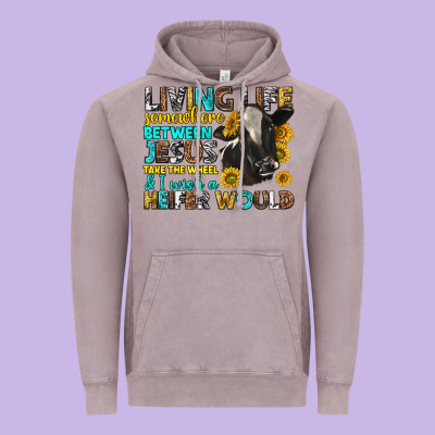 Living Life Somewhere Between Jesus Vintage Hoodie Designed By Texasbilliewilder