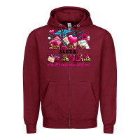 Burgundy costom name valentines day cna certified nursing Zipper Hoodie - AdoDesignShop