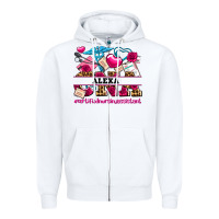 White costom name valentines day cna certified nursing Zipper Hoodie - AdoDesignShop