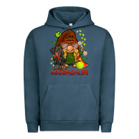 Pigment Midnight Navy dog mom  life gnome Urban Hoodie - BarkalooDesign