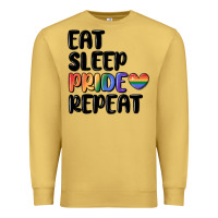 Antique Gold eat sleep pride repeat Premium Sweatshirt - MaliasSmallBusiness