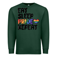Sports Green eat sleep pride repeat Premium Sweatshirt - MaliasSmallBusiness