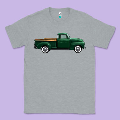 Western Green Truck Right Side View 1 Classic Tee Designed By Fadigitalartstudio