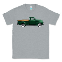 Heather Grey western green truck right side view 1 Classic Tee - FaDigitalArtStudio