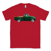 Red western green truck right side view 1 Classic Tee - FaDigitalArtStudio