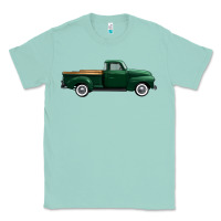 Seafoam western green truck right side view 1 Classic Tee - FaDigitalArtStudio