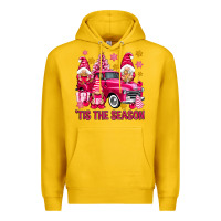 Lemon Tis' the season pink Christmas gnomes truck Premium Hoodie - NancyCooperArtShop