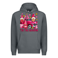 Rock Tis' the season pink Christmas gnomes truck Premium Hoodie - NancyCooperArtShop