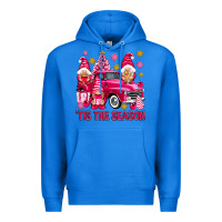 True Royal Tis' the season pink Christmas gnomes truck Premium Hoodie - NancyCooperArtShop