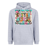 Heather Grey easter nurse Heavyweight Hoodie - NancyCooperArtShop