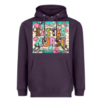 Plum easter nurse Heavyweight Hoodie - NancyCooperArtShop