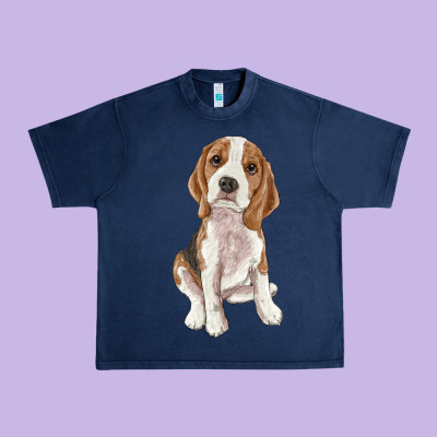 Beagle Urban Heavy Tee Designed By Ranaportraitstore