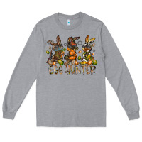 Heather Grey egg hunter Long Sleeve Tee - RacoonDesign