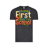 Vintage Black happy first day of school Vintage Tee - texasbilliewilder