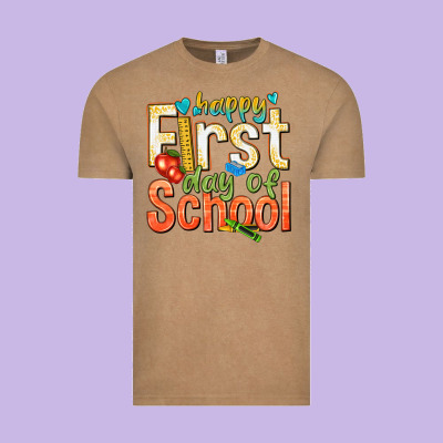 Happy First Day Of School Vintage Tee Designed By Texasbilliewilder