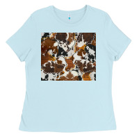 Baby Blue cowhide Ladies Tee - AdoDesignShop