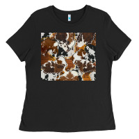 Black cowhide Ladies Tee - AdoDesignShop