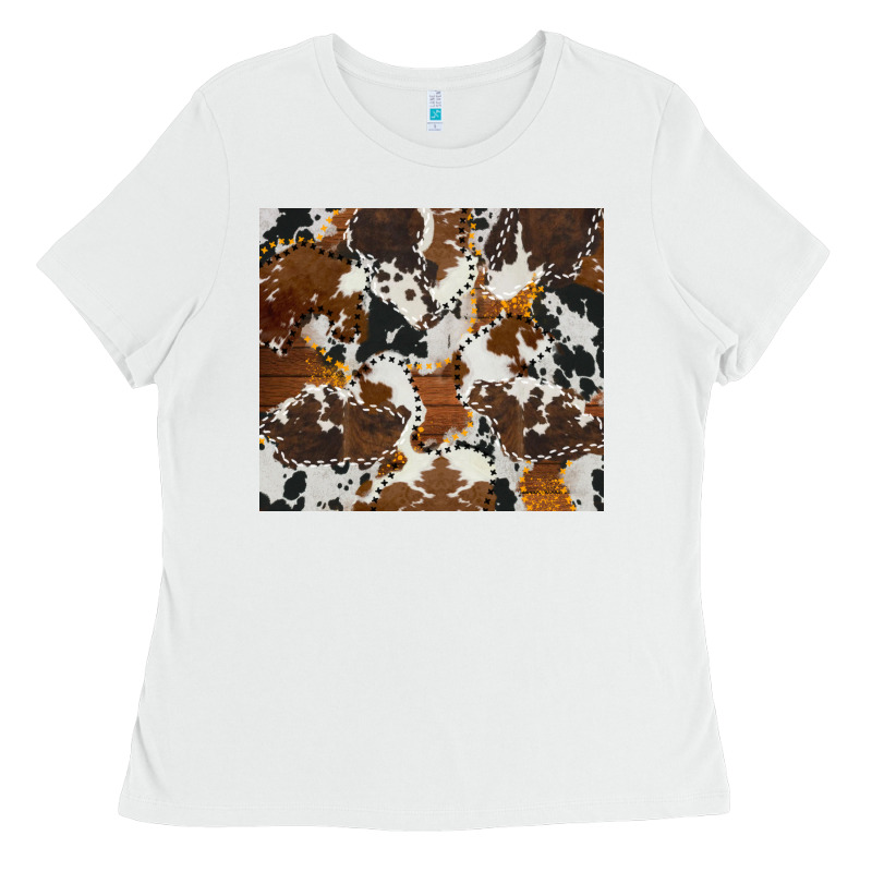Cowhide Ladies Tee by AdoDesignShop | Teevron