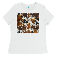 White cowhide Ladies Tee - AdoDesignShop