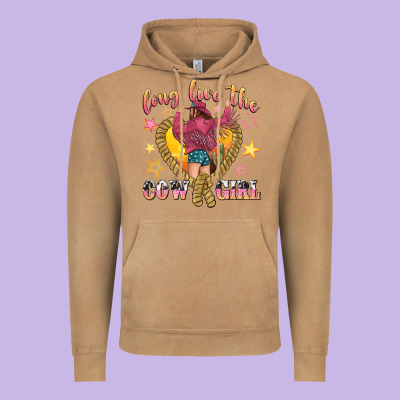 Long Live The Cowgirl Vintage Hoodie Designed By Texasbilliewilder