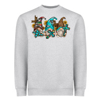 Heather Grey western cross gnomes Heavyweight Sweatshirt - Zillion Design Studio